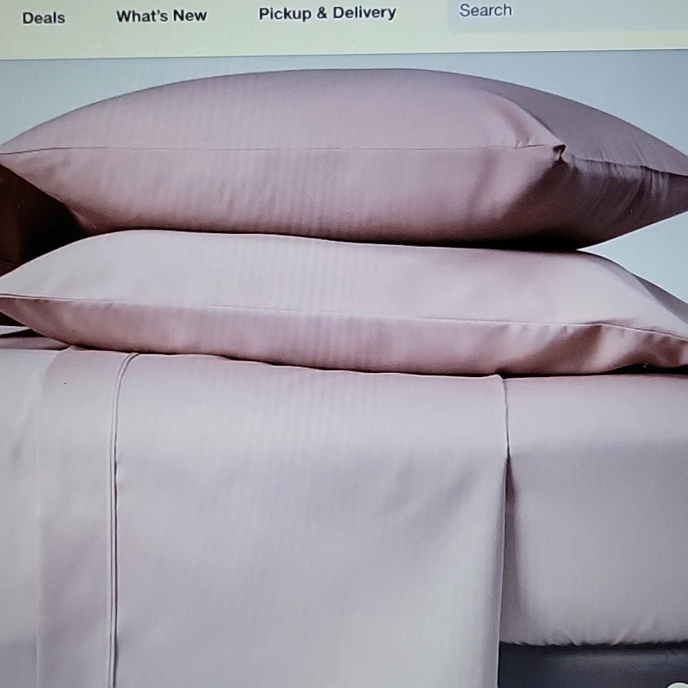 Threshold Tri Ease sheet set Blush 500 Thread Count Sateen 18